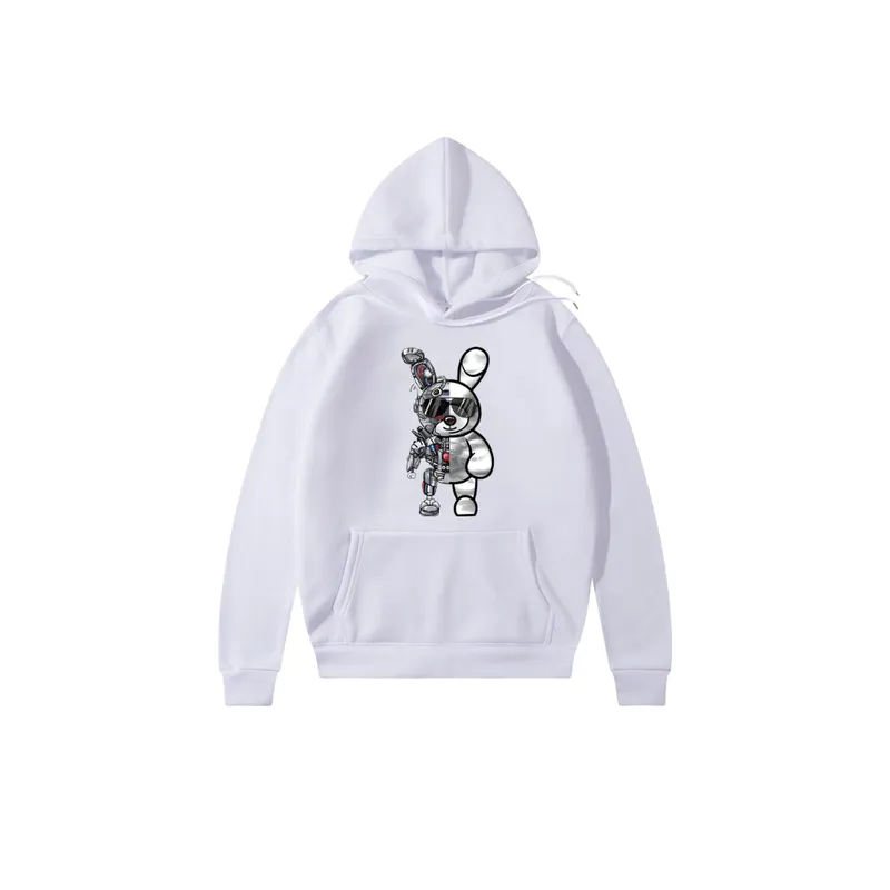 Mechanical Rabbit Printing Comfortable Hoodie-12