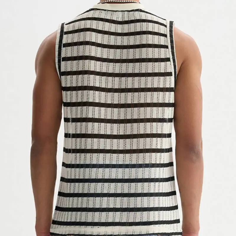 Casual Loose Cotton Blended Fabric Vest-3