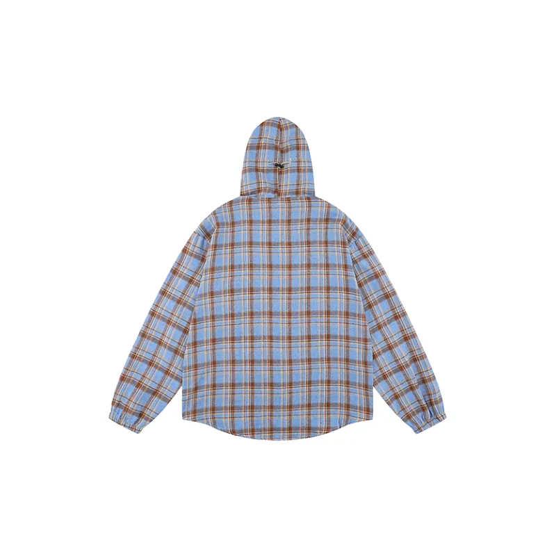 Retro Contrast Color Polyester Shirt Unisex-3