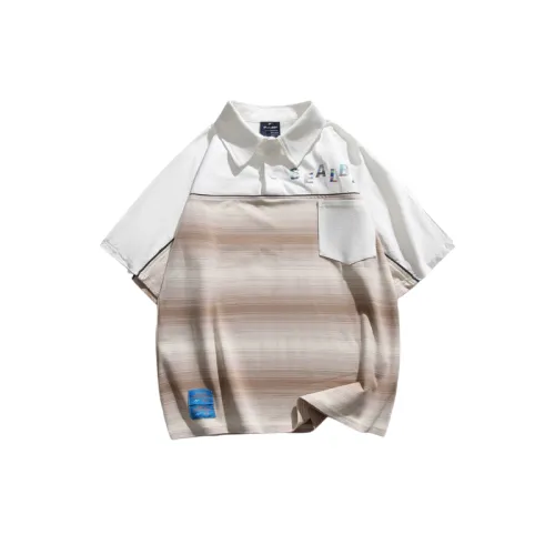 Loose Contrast Color Stitching T Shirt