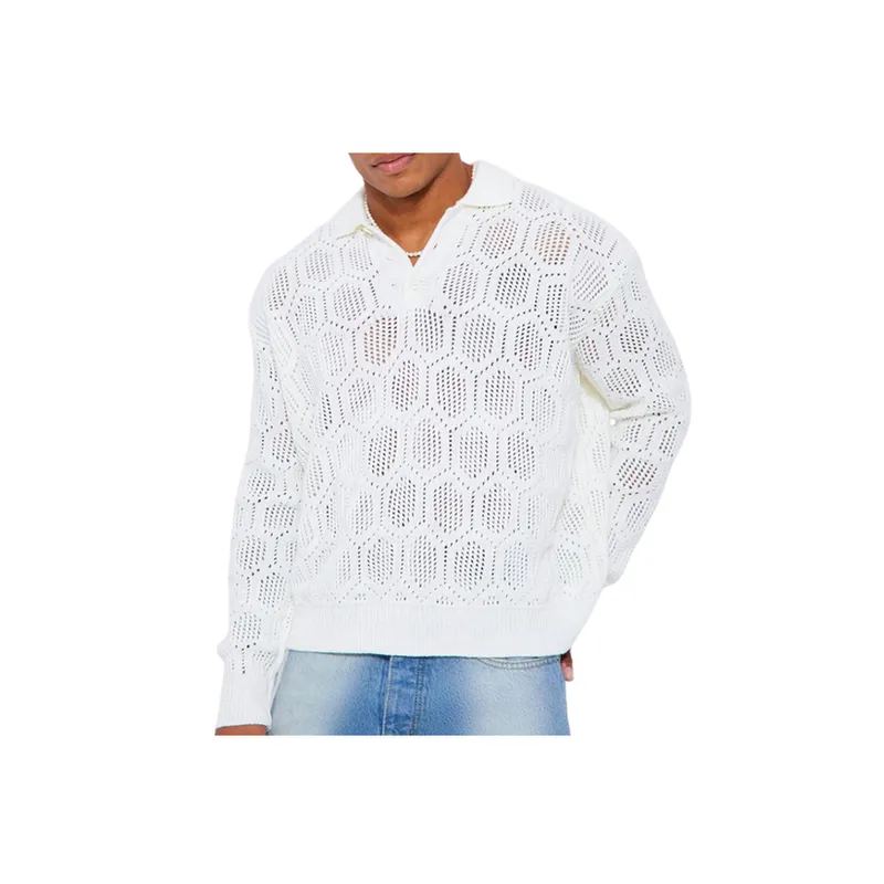 Hollow Wool Shirt Casual-2