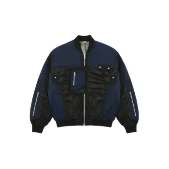 New Tide Brand Niche Three dimensional Multi Pocket Zipper Cotton padded Jacket