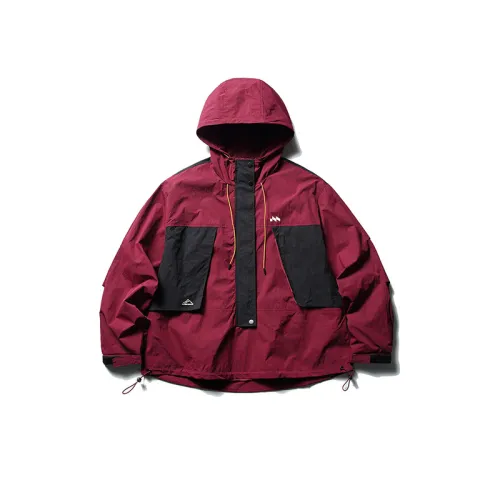 Contrast Color Stitching Pocket Decorative Hooded Jacket
