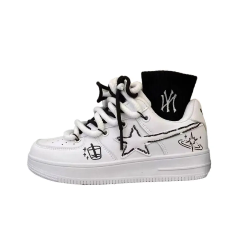 Graffiti Rack Sports Thick Bottom Board Shoes