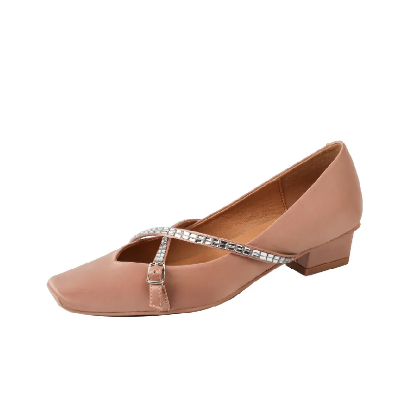 Fashionable Crystal Mary Jane Shoes-5