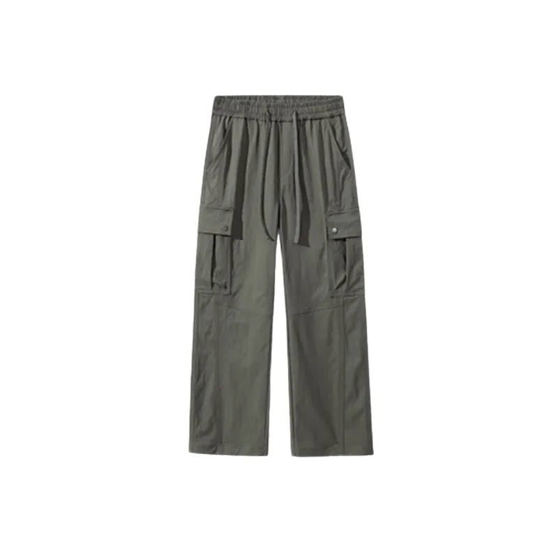 Funky Loose Blended Synthetic Fabrics Cargo Pants-1