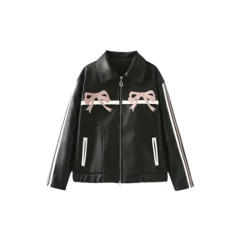Fashionable Casual Leather Jacket Women