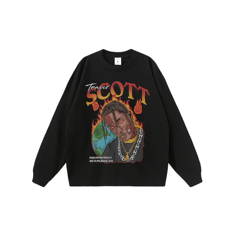 Retro Street Distress Sweatshirt-2
