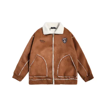 Retro Contrast Color Quilted Jacket