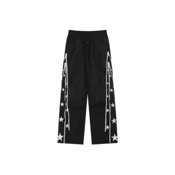 Retro Side Star Hiphop Loose Fashion Brand Straight Casual Pants
