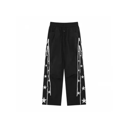 Retro Side Star Hiphop Loose Fashion Brand Straight Casual Pants