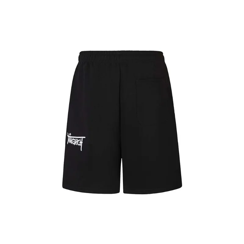 Loose Casual Versatile Letter Print Sports Shorts-1
