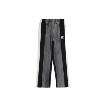 Street Trendy Casual Jeans Contrast Embroidered