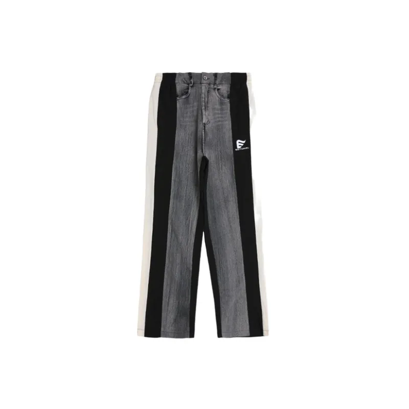 Street Trendy Casual Jeans Contrast Embroidered-5