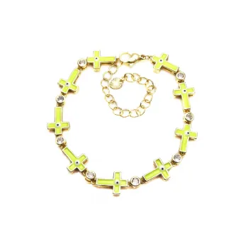 Hip Hop Cross Devil Eye Zircon Bracelet Cubac