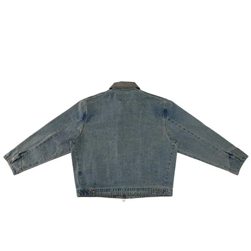 Retro Plain Washed Jacket-1