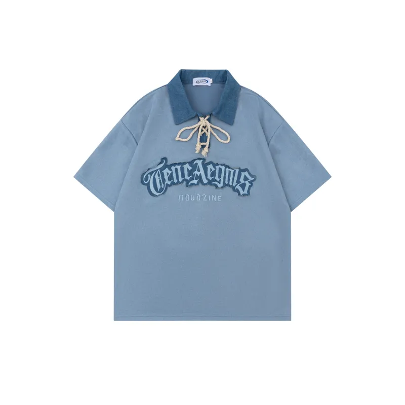 Suede Half Sleeved Polo Shirt-0