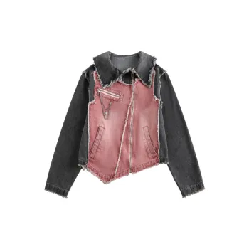 Zipper Fashion Denim Jacket