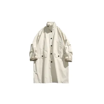 Casual Loose Blended Synthetic Fabrics Trench Coat