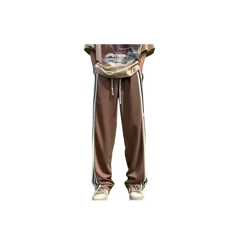 Retro Trendy Side Stripe Sweatpants-2
