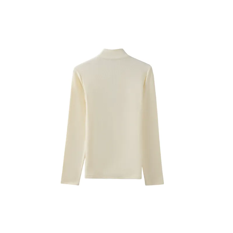 Plain Casual Polyester T Shirt Women-1