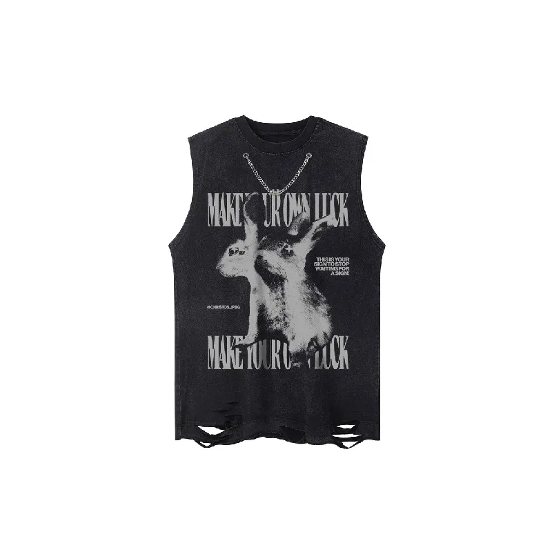 Retro Loose Cotton Vest-2