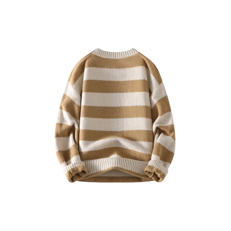 Casual Contrast Color Blended Synthetic Fabrics Sweater-3