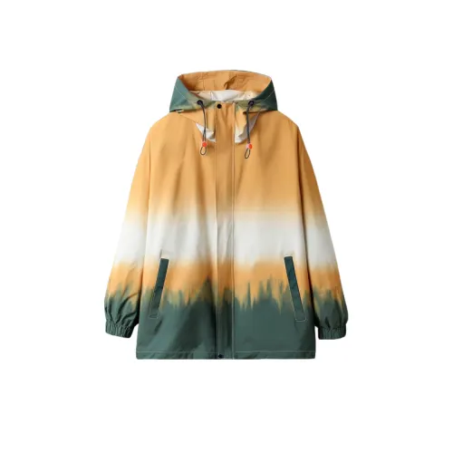 Cross-border Color-matching Loose Cardigan Hooded Jacket Coat