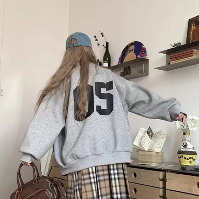 Casual Loose Baseball Jersey Women-5