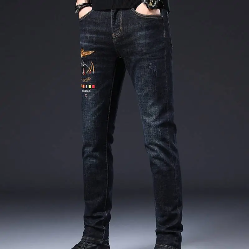 Casual Embroidered Jeans-3
