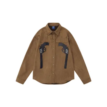 Hiphop Western Pistol Long Sleeve Shirt