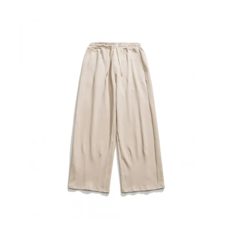 Casual Plain Straight Leg Knit Sweatpants-2