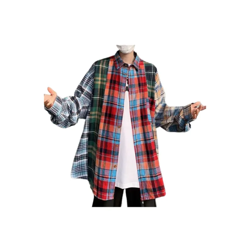 Retro Plaid Long Sleeved Shirt-0