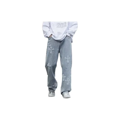 Retro Hip Hop Buttoned Jeans
