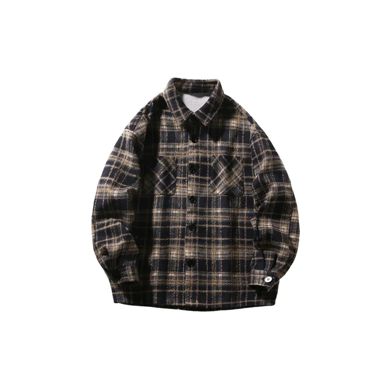 Trendy Plaid Jacket-0