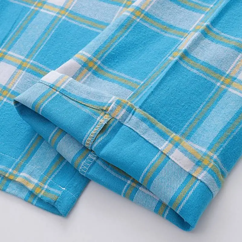 Fashionable Plaid Cotton Casual Pants-3