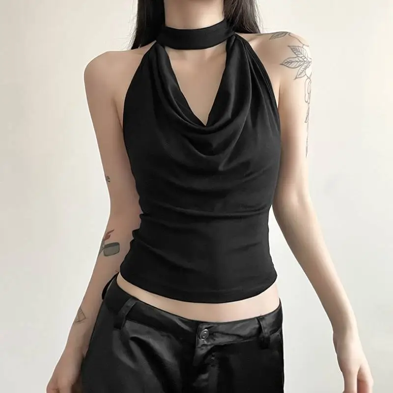 Fashionable Plain Polyester Vest Women-1