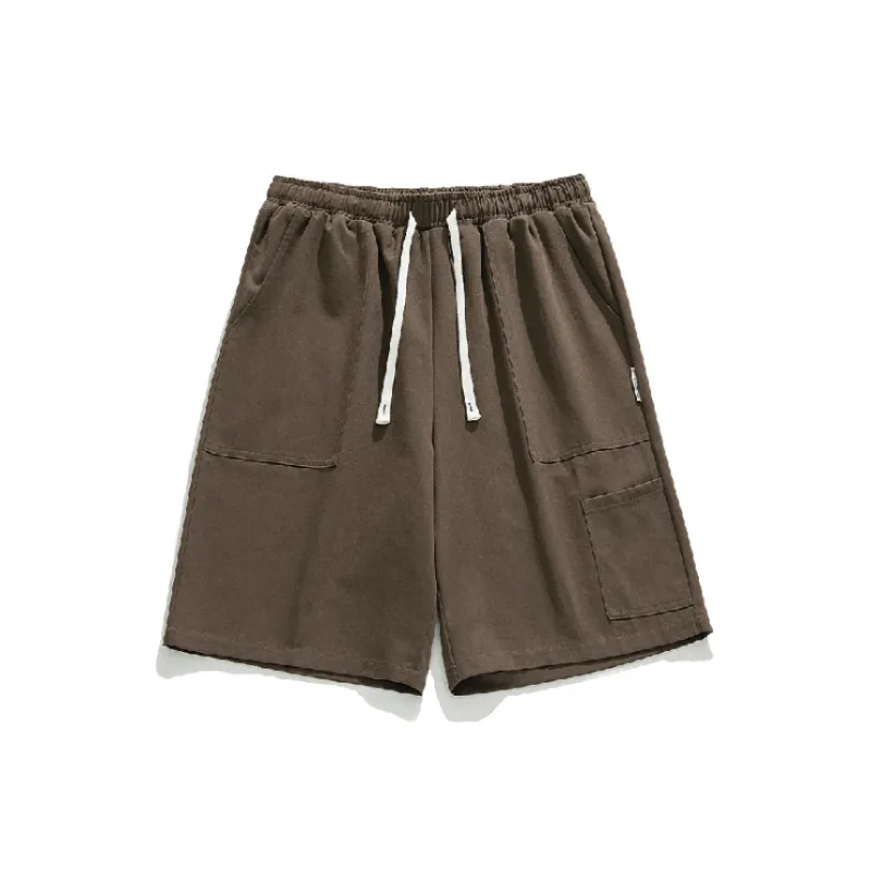 Retro Loose Cotton Baggy Casual Shorts-12