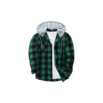 Casual Plaid Four Way Stretch Fabric Sweatshirt