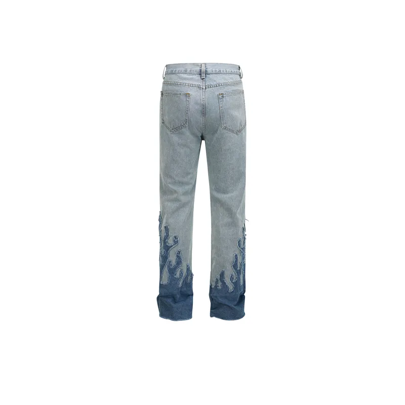 Parisian Flared Pattern Patch Pants-1