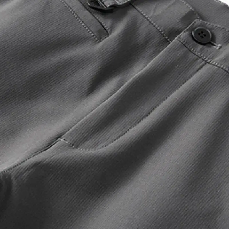 Fashionable Loose Blended Synthetic Fabrics Casual Pants-7