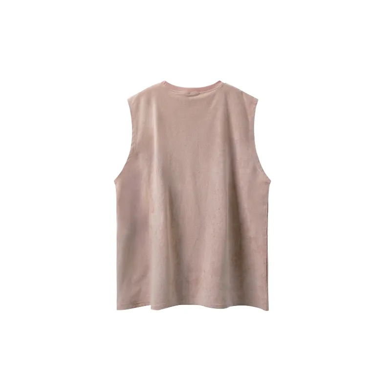 Retro Loose Polyester Vest-5