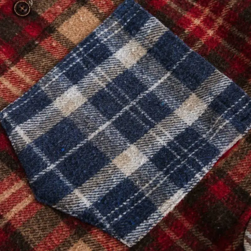 Casual Plaid 100% Cotton Shirt-5