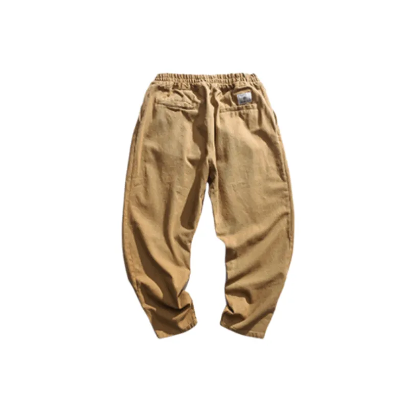 Loose Solid Color Versatile Trousers-3