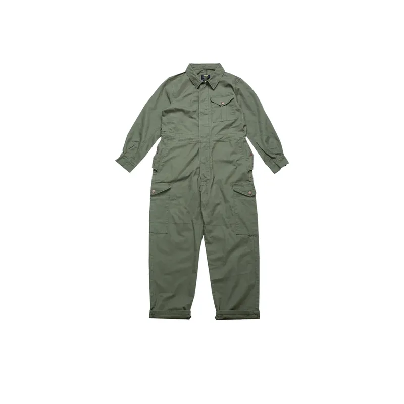 Multi Pocket Jumpsuit Loose Clothes Set