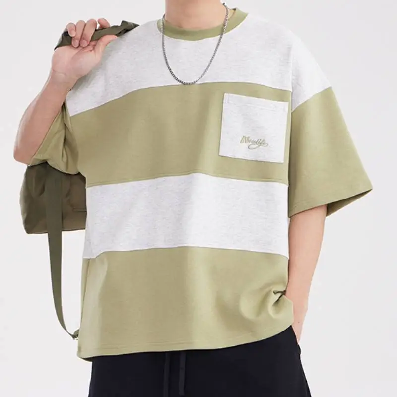 Casual Loose Cotton Blended Fabric T Shirt-6