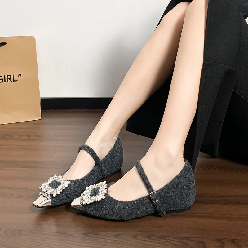 Fashionable Rhinestone Mary Jane Shoes-1