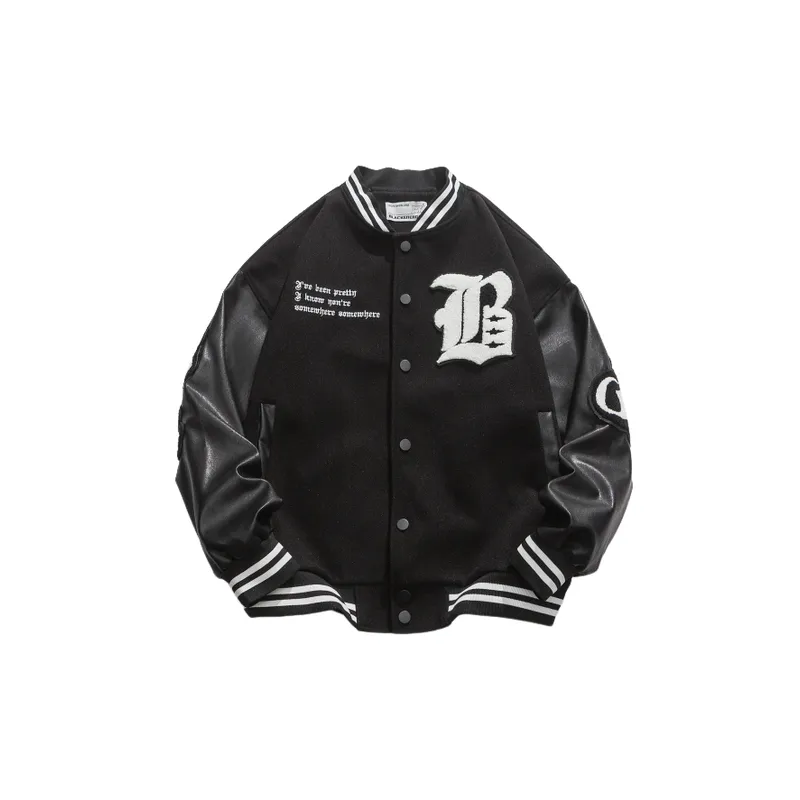 Fashionable Letter Baseball Jersey-4