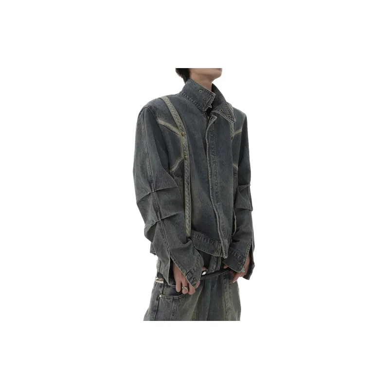 Retro Washed Denim Jacket-1