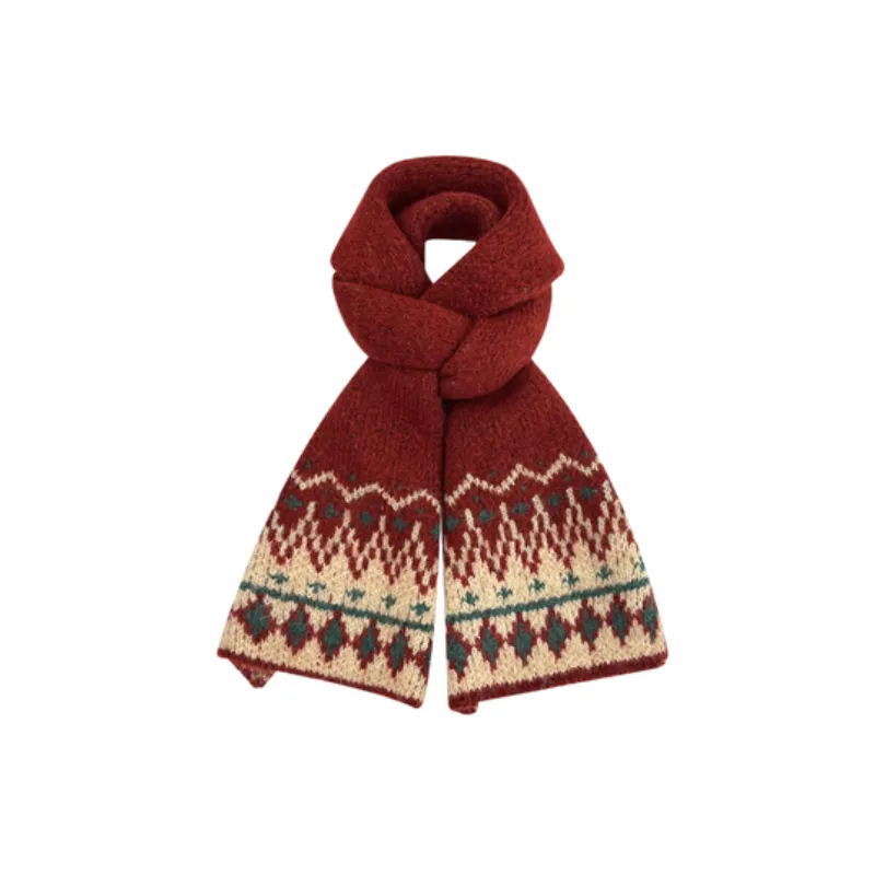 Retro Warm Knit Scarf-4